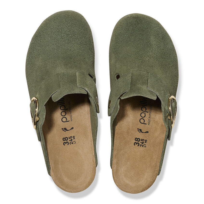 Birkenstock Fanny Ring-Buckle Suede Leather Thyme